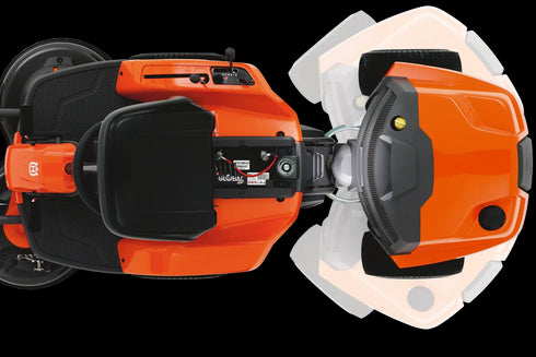 Tractoar de tuns gazon cu tăiere frontală Husqvarna R 112C (Prețul include masă de tăiere Combi 85)