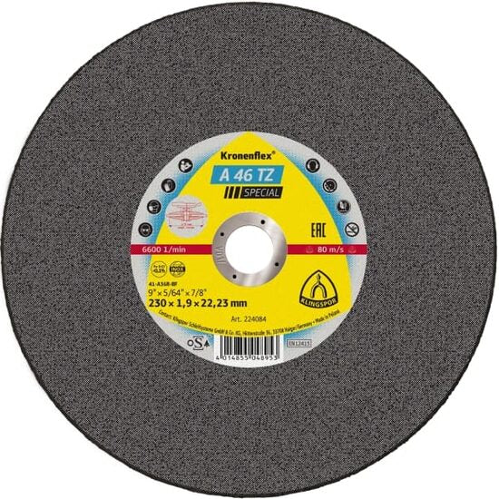 Accesorii polizor - Set Disc (x25 buc )A 46 TZ disc debitare, 230 x 1,9 x 22,23 mm Drept, Klingspor 224084 - belgarden.ro