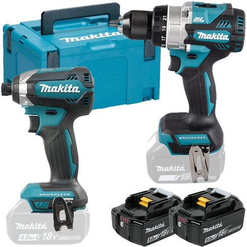 Masini de gaurit si insurubat, bormasini - Makita DLX2432TJ - Masina de insurubat cu impact, 170 Nm, M5-M16 + Masina de gaurit si insurubat cu percutie, 130 Nm + 2x Acumulator, Li-Ion, 18 V, 5 Ah + Incarcator acumulatori Li-Ion, 7.2-18 V + Valiza speciala Mackpac - belgarden.ro