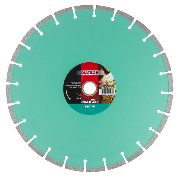 Diatech RDB350SR - Disc diamantat de taiere segmentat, 350x30-25.4x3.3 mm, taiere umeda si uscata - belgarden.ro