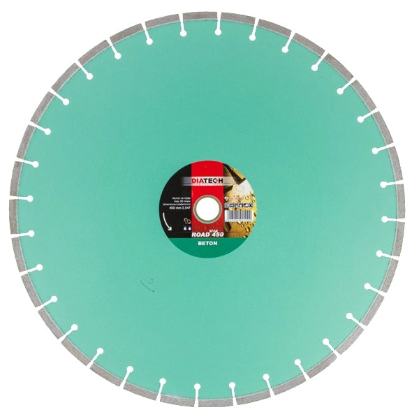Diatech RDB450SR - Disc diamantat de taiere segmentat, 450x30-25.4x3.8 mm, taiere umeda si uscata - belgarden.ro