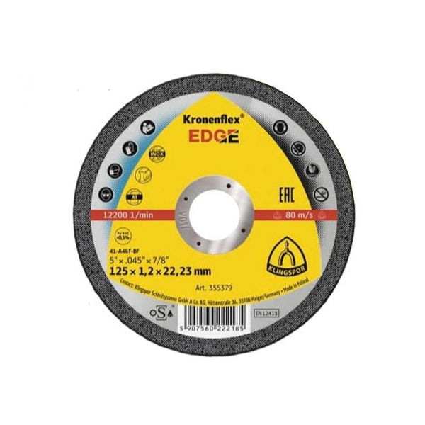 Accesorii polizor - Set Disc abraziv pentru taierea metalului (x25 buc) 125X1,2X22.2 mm 355379 Klingspor - belgarden.ro