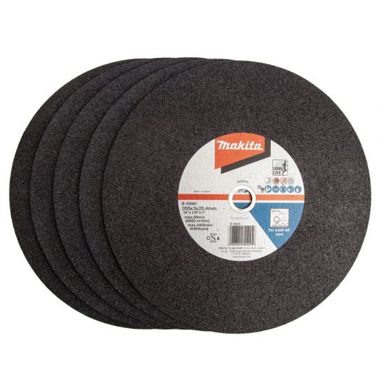 Accesorii polizor - MAKITA Set 5 discuri taiere metal 355x3x25.4 mm - belgarden.ro