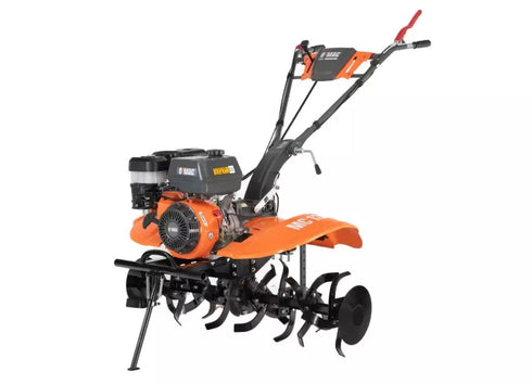 Motocultor O'MAC MC 130 cu roti + plug reg. + roti m. - belgarden.ro