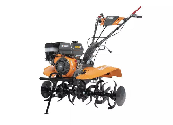 Motocultor O'MAC MC 160 cu roti + plug reg. + roti m. - belgarden.ro