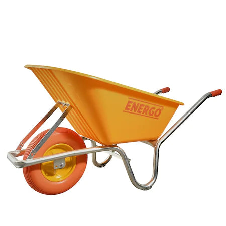 Roabe - Roaba materiale de constructii cuva HDPE 85l cu roata plina din poliuretan Energo - belgarden.ro